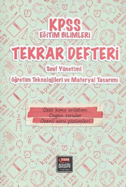 Fem Akademi KPSS Eğitim Bilimleri Tekrar Defteri Sınıf Yönetimi / Öğretim Teknolojileri ve Materyal