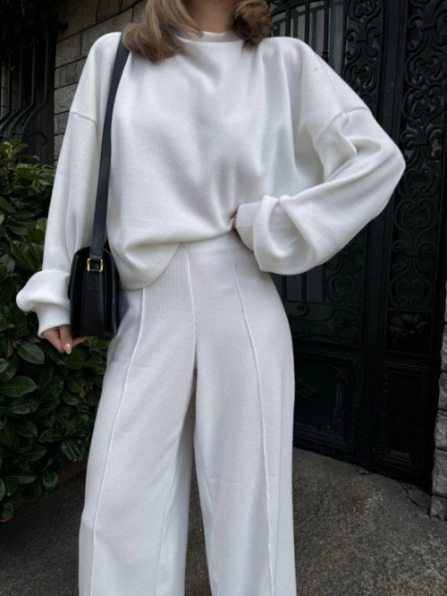 Crop, Pantolon Fitilli İkili Takım