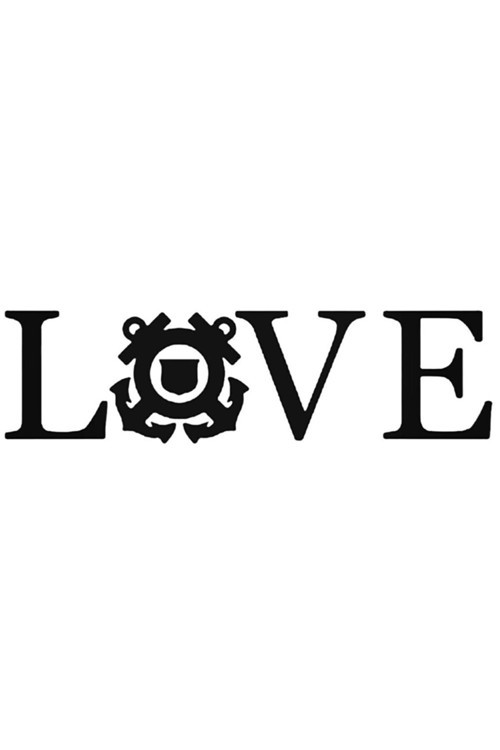 Love Coast Guard Özel Sticker Oto 20 Cm