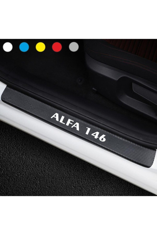 Alfa Romeo 146 İçin Özel Uyumlu Aksesuar Oto Kapı Eşiği Özel Sticker Karbon 4 Adet