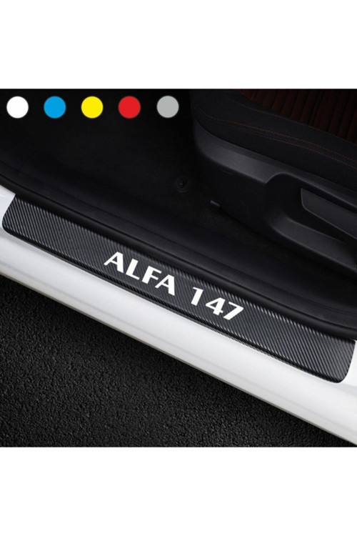 Alfa Romeo 147 İçin Özel Uyumlu Aksesuar Oto Kapı Eşiği Özel Sticker Karbon 4 Adet