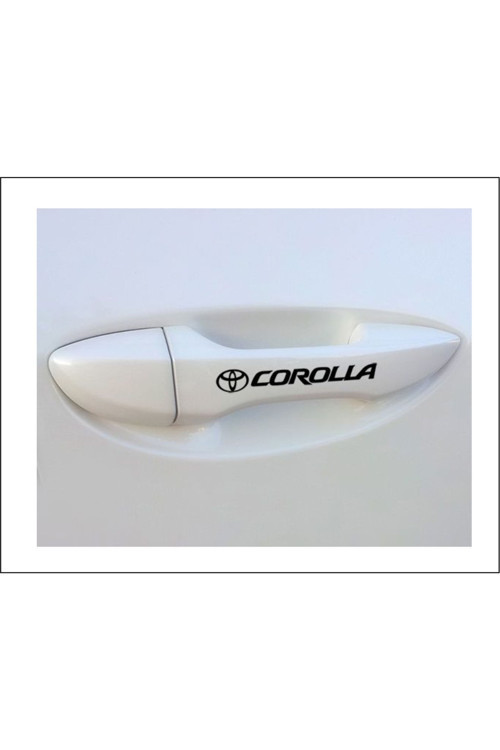 Toyota Corolla İçin Özel Uyumlu Aksesuar Kapı Kolu Özel Sticker Set 8 Adet 13*1 Cm