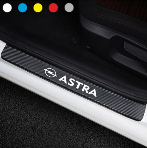 Opel Astra İçin Özel Uyumlu Aksesuar Oto Kapı Eşiği Özel Sticker Karbon 4 Adet