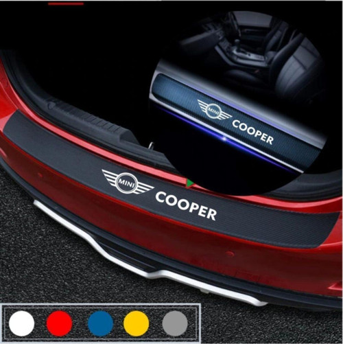 Mini Cooper İçin Özel Uyumlu Aksesuar Oto Bagaj Ve Kapı Eşiği Özel Sticker Seti Karbon