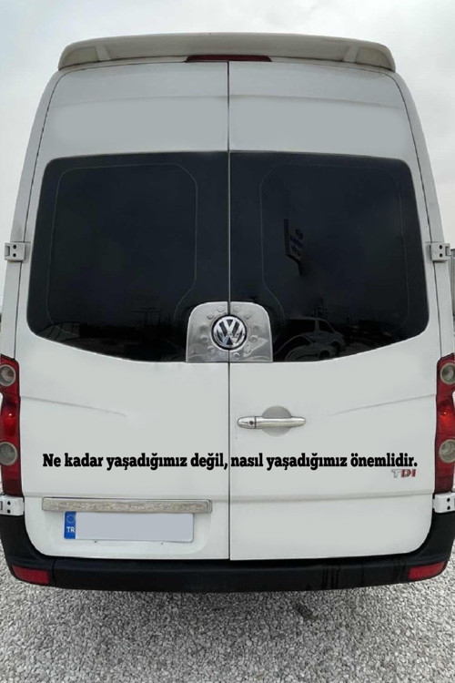 Oto Cam Yazı Sözleri Ticari-Servis-Dolmuş-Panelvan Uzun Özel Sticker Model 20