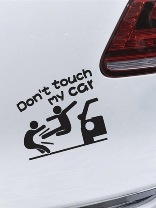 Arabama Dokunma İngilizce Oto Özel Sticker Siyah 18*18 Cm