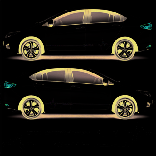 Dacıa Duster İçin Özel Uyumlu Aksesuar Yan Şerit Oto Ritim Özel Sticker