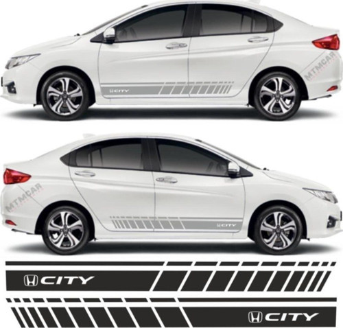 Honda City İçin Özel Uyumlu Aksesuar Oto Yan Şerit Özel Sticker
