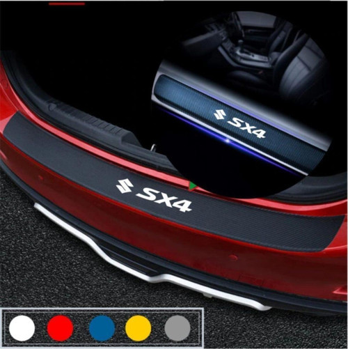 Suzuki Sx4 İçin Özel Uyumlu Aksesuar Oto Bagaj Ve Kapı Eşiği Özel Sticker Seti Karbon
