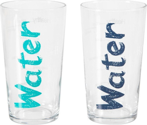 Water Bardak 570 ml 2'li Set -mavi&turkuaz