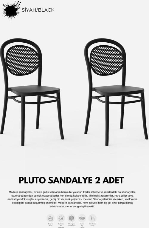 PLUTO LÜX CAFE & RESTAURANT SANDALYESİ 2 Li Set
