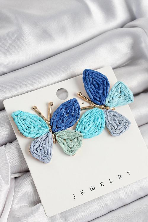 Pirinç Renk Kadın Hasır Küpe