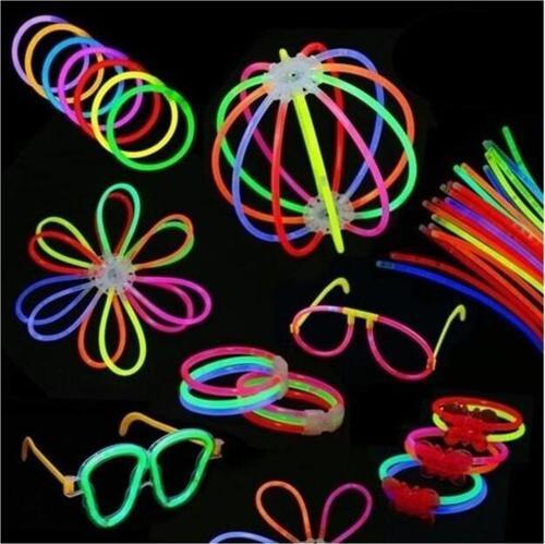 Fosforlu Çubuk - 100 Parça ( 50 Çubuk 50 Bağlama Aparatı)Neon Bileklik - Işıklı Eğlence Bilekliği