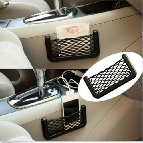 15X8 Cm Araba Torpido Telefon Ruhsat Tutucu Fileli Araç Içi Organizer Yapışkanlı File Düzenleyici