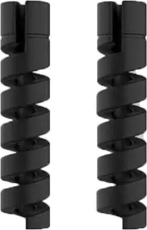 Micro Usb - Type C - Iphone Lightning Kablo Spiral Kablo Koruyucu Siyah 2 Adet