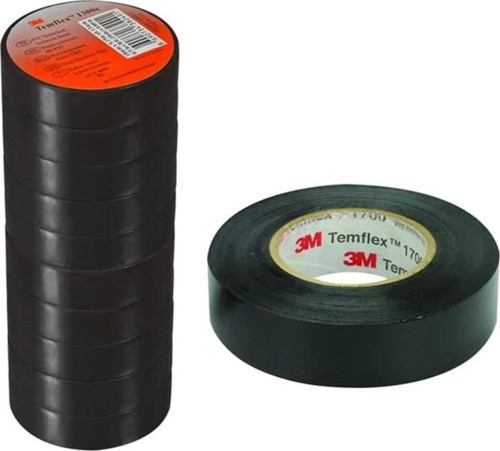Temflex 1300E Siyah 10'Lu Paket Pvc İzole Bant 0.13X19X0.13Mm