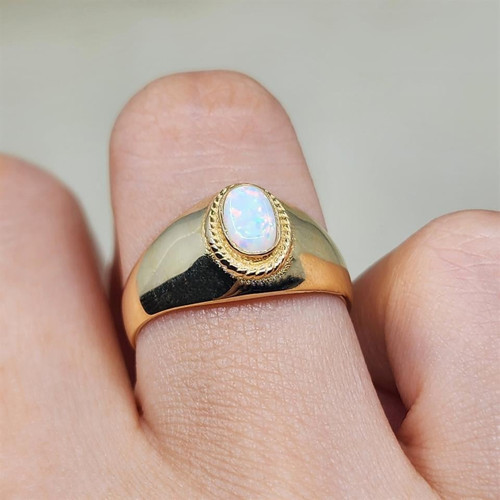 Gümüş Yüzük - Opal Şövalye Kadın 925 Ayar Gümüş Yüzük-Opal Gümüş 925 Ayar Hediye Gümüş Yüzük