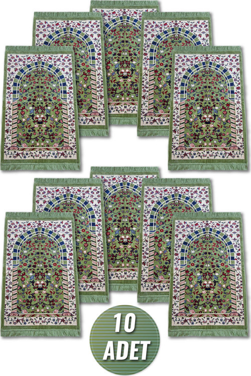 10 Adet Kadife Ravza Desenli Seccade