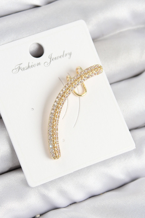 Pirinç Zirkon Taşlı Renk Sağ Kıkırdak Küpe