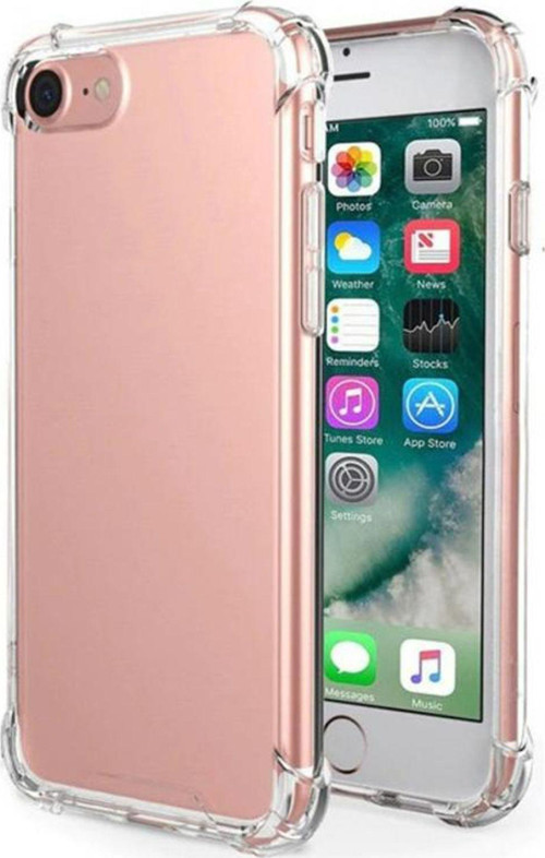 Iphone 7 - 8 Ultra Uyumlu Ince Şeffaf Airbag Anti Şok Silikon Kılıf Şeffaf