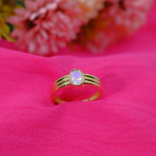 Ajda yüzük Pembe Quartz Yüzük 925 Ayar 1,00 ct Gümüş Yüzük