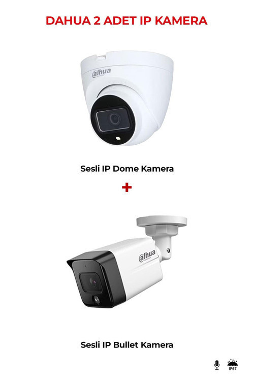 DAHUA IPC-HFW1230TC-SA 2 Adet Ip Kamera Paket
