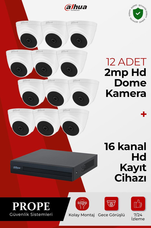 DAHUA 12 KAMERALI HD SİSTEM PAKETİ