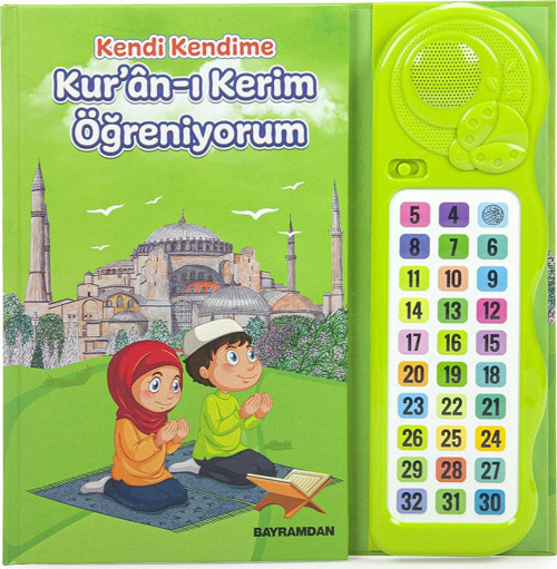 Sesli Elif Ba Kuranı Kerim Öğreten Cihaz Seti Kitaplı Yeşil