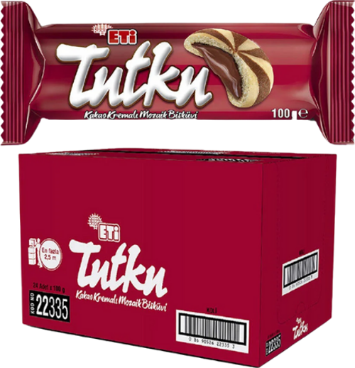 Tutku Kakao Kremalı Mozaik Bisküvi 100 GR * 24 Adet