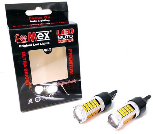 Premium T20-7440- Dipsiz Tek Duy Led Ampul Turuncu Mercekli