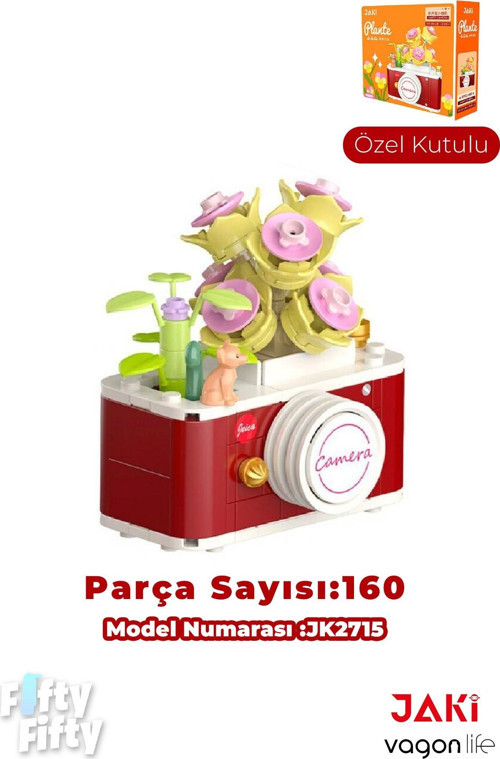 JAKİ Plante Serisi Mutlu Kamera 160 Parça Oyucak Yapım Seti -FFJK2715