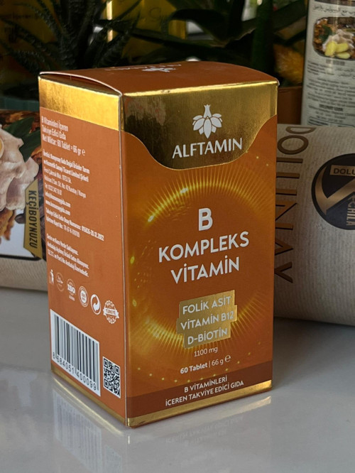 B KOMPLEKS VİTAMİN FOLİK ASİT VİTAMİN B12 D-BİOTİN