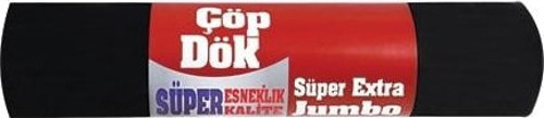 plus Çöp Dök Jumbo Boy Süper Ekstra Siyah 1800gr 80x110