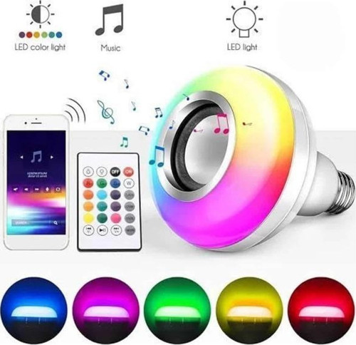 Bluetooth Hoparlör Akıllı Rgb Led Işık Renk Değiştirme Ses Bombası Ampül Görünümlü