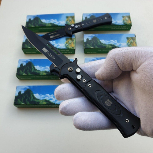 Düğmeli Aslanlı Tiger Çakı Bıçak