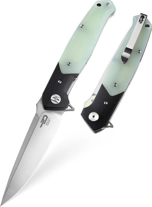 BESTECH SWORDFISH BG03E Siyah Ve Yeşim G10 Sap D2 Çakı