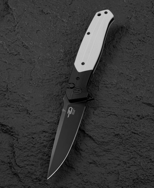 BESTECH SWORDFISH BG62A Siyah Beyaz G10 Sap 14C28N Çelik Çakı