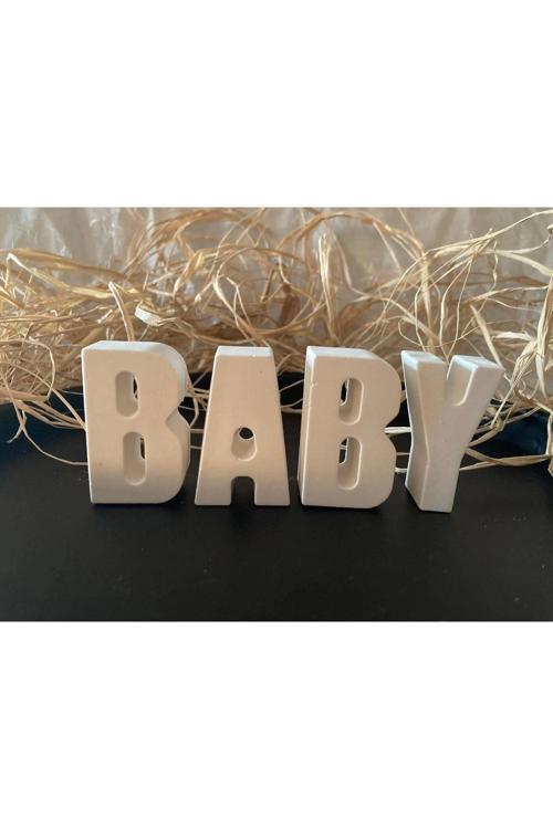 Dekoratif Taş Tozu Harf Baby Yazı