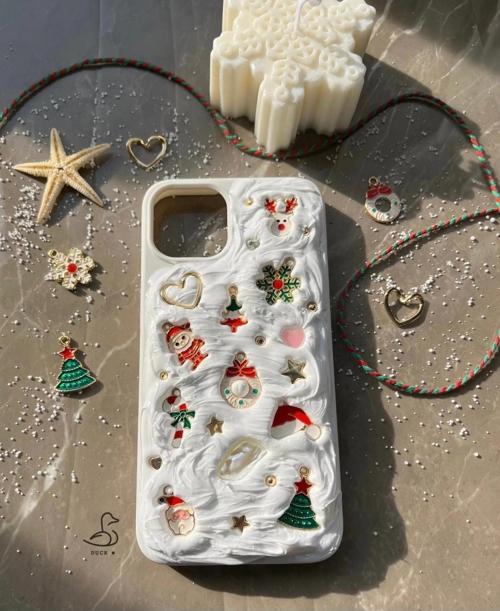Iphone 12/12pro Uyumlu Kış Konsept El Yapımı Telefon Kılıfı