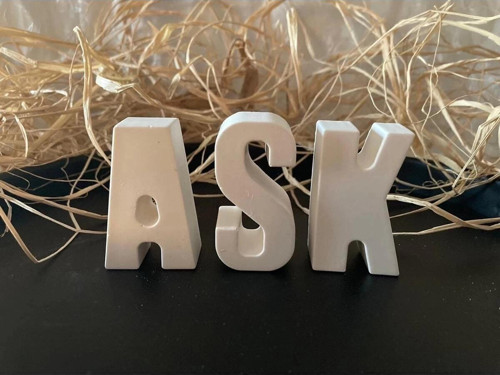 Dekoratif Taş Tozu Harf Ask Yazı