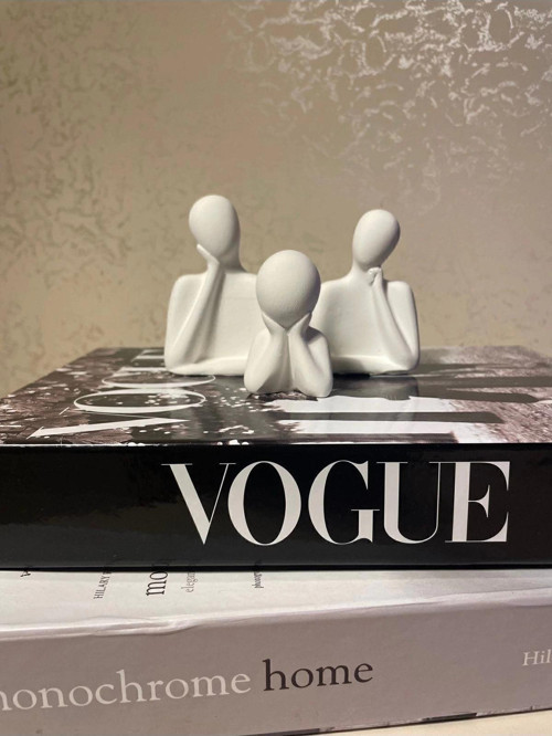 Dekoratif Üçlü Aile Dekoratif Obje Biblo