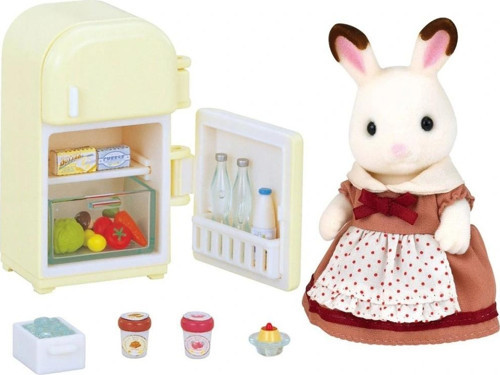 Sylvanian Families Çikolata Kulaklı Tavşan Anne ve Buzdolabı Seti 5014