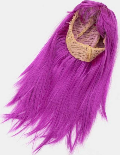 Fuşya Renk Düz Kesim Uzun Parti Peruğu Takma Saç