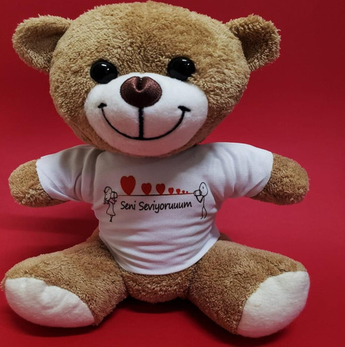 Seni Seviyorum Temalı Peluş Ayıcık
