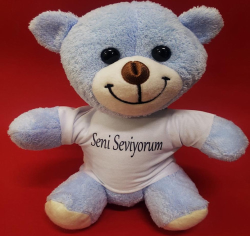Mavi Seni Seviyorum Tişörtlü Ayı