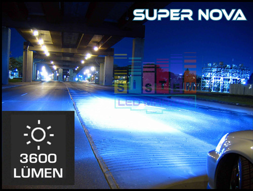 SuperNova Buz Mavi H8/11 Simsek Etkili Zenon COB Led Xenon Led Headlight