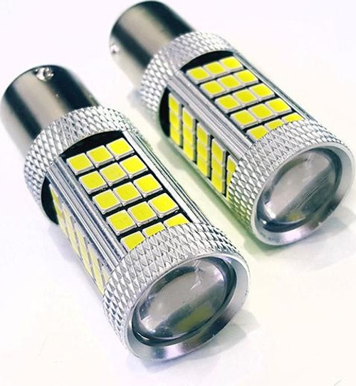 Premium P21W-1157 Çift Duy Şaşı Led Ampul Beyaz Mercekli