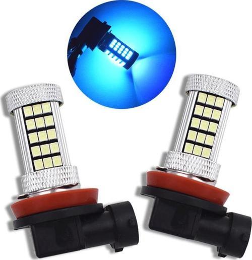 H8/11 SİS FARLARI İÇİN Led Ampul 2835Chip Turkuaz Renk Mercekli 66Ledli