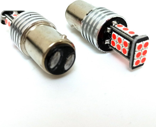 P21W Non-Direction 1157 ÇİFT Duy 3030 Chip 24smd Kırmızı Stop Ampul