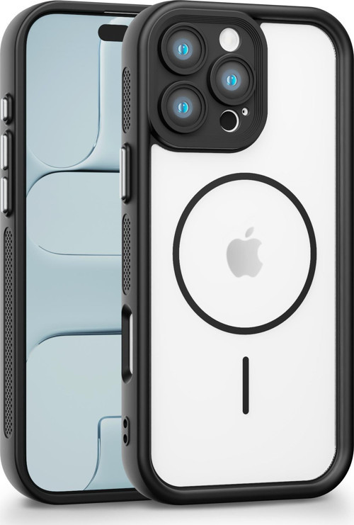 iPhone 16 Pro Uyumlu Kamera Korumalı Magsafe Wireless Şarj Özellikli Mat Silikon Siyah renkli Silikon Telefon Kılıfı